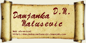 Damjanka Malušević vizit kartica